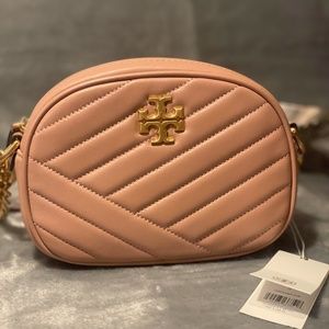 New with Tags Kira Chevron Small Camera Bag Pink Moon/Rolled Brass